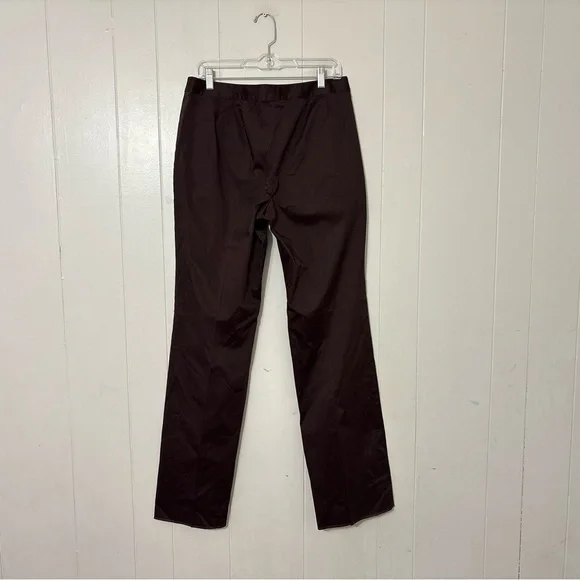 St. John For Neiman Marcus Fudge Brown Cotton Blend Career Pants Size 10 - Picture 3 of 7